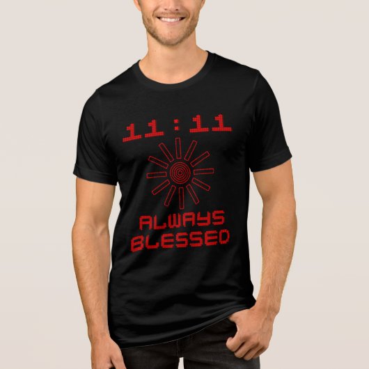 11:11 いつも祝福されています トライブレンドＴシャツ (正面)