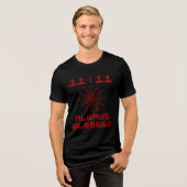11:11 いつも祝福されています トライブレンドＴシャツ (正面全面)