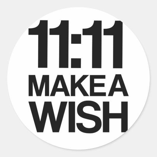 11:11 MAKE A WISHステッカー ラウンドシール (正面)
