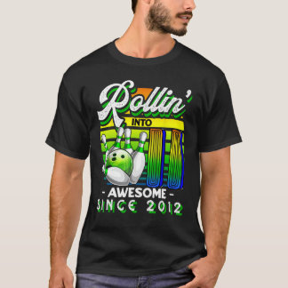 11 2012レトロボーリング素晴らし11th Biにローリン Tシャツ