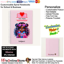 11 African American Girl Writing Supplies Students ノートブック
