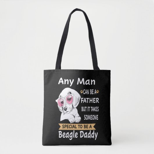 11 Any Man Beagle Daddy トートバッグ (正面)