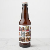 11 Instagramフォトコラージュカスタム文字オン炭 ビールラベル (正面)