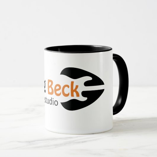 11 ozの信号器のマグ|クレイグの小川のギターのスタジオを黒くして下さい マグカップ (正面右)