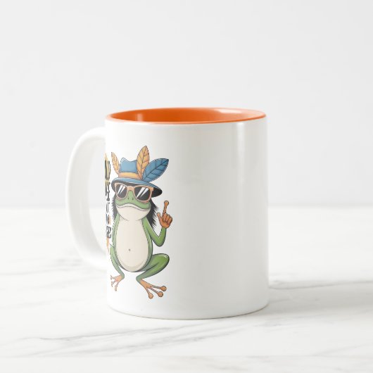 11 ozコーヒーマグ老齢姉の妹のためのアイン ツートーンマグカップ (正面左)