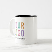 11 oz Black Inside Mug従業員名会社ロゴ ツートーンマグカップ (正面左)