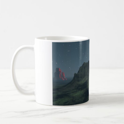 11 oz mug with (Desert Monuments" image コーヒーマグカップ (左)