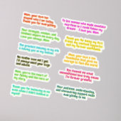 11 PCS - Message Stickers for Moms (Love引用文) シール