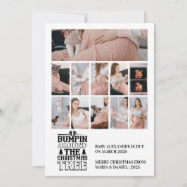 11 Photo Christmas Tree Pregnancy Announcement シーズンカード