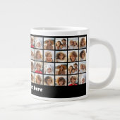 11 Photo Collage -文字付き全パターン ジャンボコーヒーマグカップ (右)