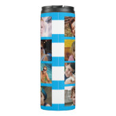 11 photo collage initials blue white タンブラー (裏面)