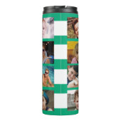 11 photo collage initials green white タンブラー (裏面)