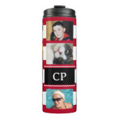 11 photo collage initials red white タンブラー (正面)