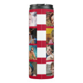 11 photo collage initials red white タンブラー (裏面)