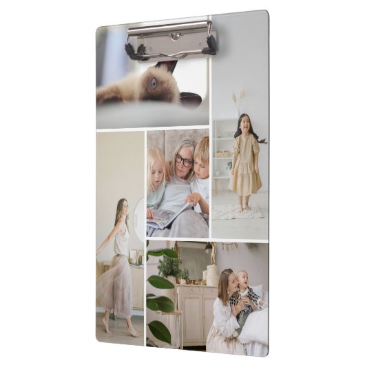 11 Photo Collage Template Personalized クリップボード (左)