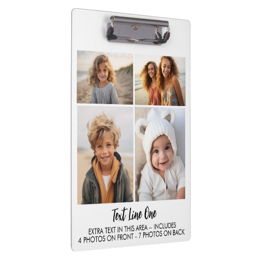 11 Photos - 4 Front, 7 Back - Black Text on White クリップボード (右)