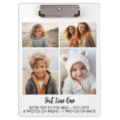 11 Photos - 4 Front, 7 Back - Black Text on White クリップボード (正面)