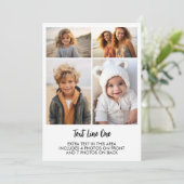 11 Photos - 4 Front, 7 Back - Black Text on White 招待状 (スタンド正面)