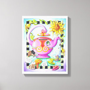 11"X14" キャンバスプリント - ティーパーティーが大好き