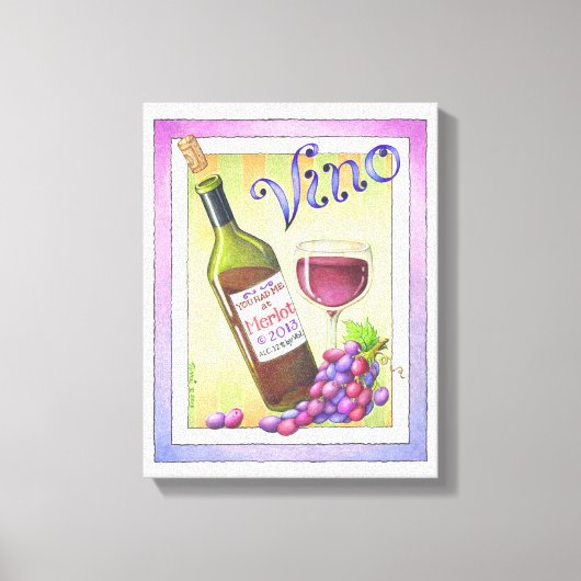 11"x14" キャンバスプリント - MERLOTであなたに夢中 (正面)