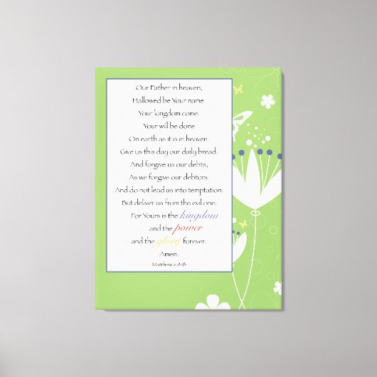 11"x14"天国の父キャンバスプリント キャンバスプリント (正面)