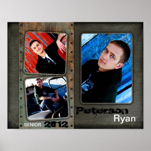 11"x14" 3スロットシニアコラージモンタージュアーバンブレード ポスター (正面)