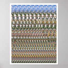 11"x14" "Neuschwantstein Castle" 3Dポスター ポスター