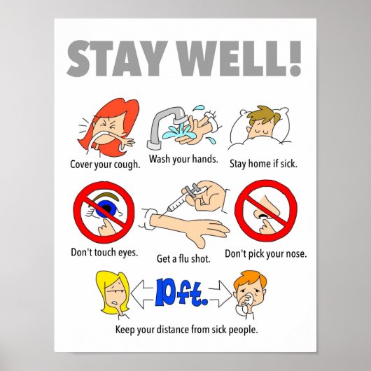 11"x14" STAY WELLポスター ポスター (正面)