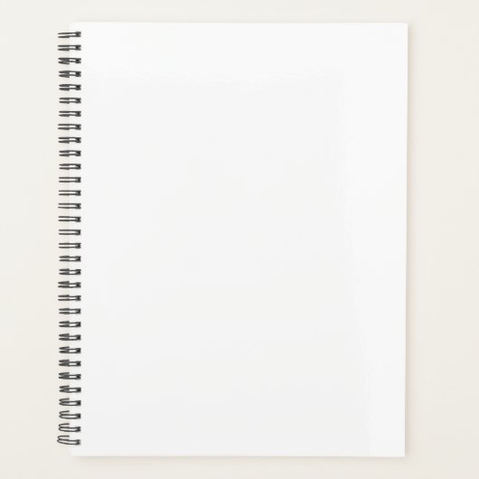 11"x8.5"ブラックスパイラルソフトカバーノートパソコンメモ帳 プランナー手帳 (正面)