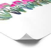 11"x8.5" マット仕上げ 桜色のチューリップ ポスター (角)