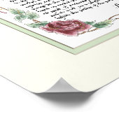 11 x 14の結婚祈りの言葉、記念日の書道 ポスター (角)