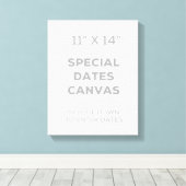 11" x 14"特別日付キャンバス キャンバスプリント (インサイチュ (ウッドフロア))