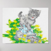 11" x 8.5", Value Poster Paper (Matte) Kitten ポスター (正面)