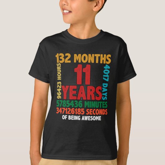 11 Year Of Being Awesome 11th Birthday Gift Tシャツ (正面)