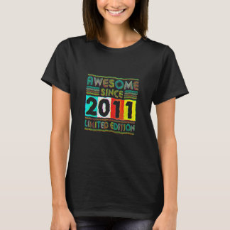 11 Year Old  Awesome Since 2011 11th Birthday Retr Tシャツ