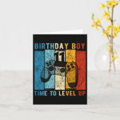11 Year Old Birthday Boy 11 Time To Level Up 11th  カード (黄色い花)