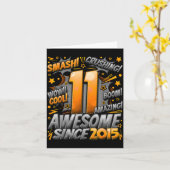 11 Year Old For Boys 11th Birthday Boy 11 Year Old カード (黄色い花)