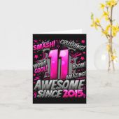 11 Year Old For Boys 11th Birthday Boy 11 Year Old カード (黄色い花)