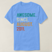 11 Year Old Gift Awesome Since August 2011 11th Bi Tシャツ (デザイン正面)