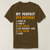 11 Years Old My Perfect 11th Birthday Guitar 11th Tシャツ (デザイン正面)