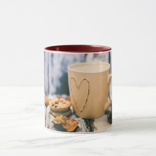 、11ozのmarroonコンボ襲って下さい、カスタム設計して下さい マグカップ (中央)