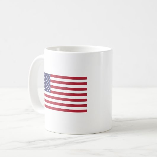 11ozクラシックマグカップ米国国旗 コーヒーマグカップ (正面左)