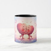 11oz Mug Kissing Hearts “Love Notes” Cute mug マグカップ (中央)