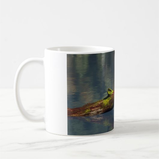 11oz mug with "Rebirth (Green)" image コーヒーマグカップ (左)