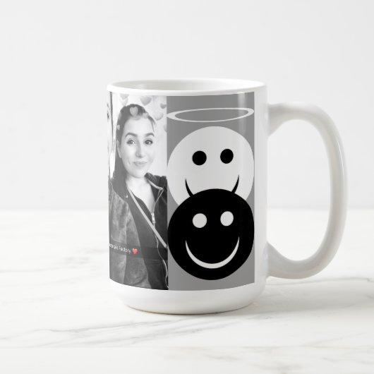 11oz Zazz_it著コンボのカスタムなコーヒー姉妹のマグ コーヒーマグカップ (右)