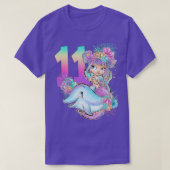 11th誕生日ガールマーメイドギフト誕生日パーティーキッド tシャツ (デザイン正面)
