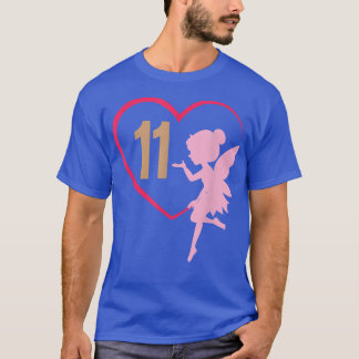 11th誕生日パーティフェアリーテールガールプリンツ tシャツ