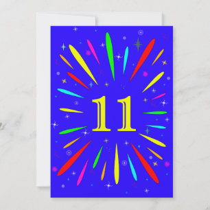 11th誕生日パーティータイム招待状爆発 招待状