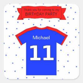 11th誕生日パーティー名前をカスタムすると感謝していあなたの文字 スクエアシール