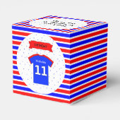 11th誕生日パーティー名前をカスタムする赤い青 フェイバーボックス (裏面サイド)